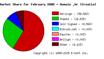 March 1st 2000 CA Market Share Pie Chart