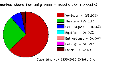 August 1st 2000 CA Market Share Pie Chart