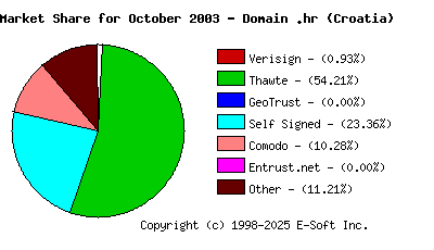 November 1st 2003 CA Market Share Pie Chart
