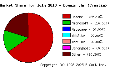 August 1st, 2018 Market Share Pie Chart