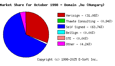November 1st 1998 CA Market Share Pie Chart