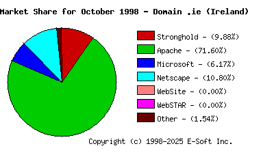 November 1st, 1998 Market Share Pie Chart
