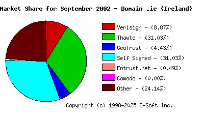 October 1st 2002 CA Market Share Pie Chart