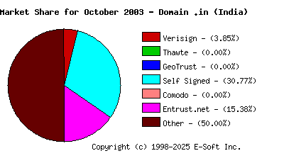 November 1st 2003 CA Market Share Pie Chart