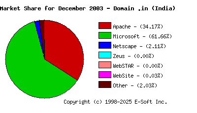 January 1st, 2004 Market Share Pie Chart