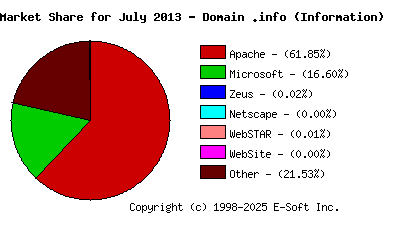 August 1st, 2013 Market Share Pie Chart