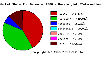 January 1st, 2007 Market Share Pie Chart