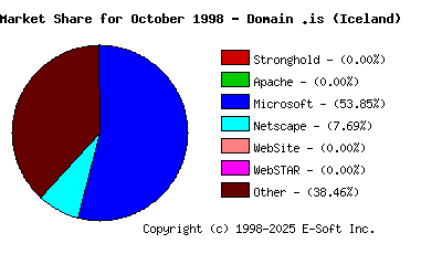 November 1st, 1998 Market Share Pie Chart