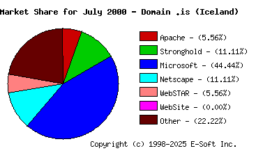 August 1st, 2000 Market Share Pie Chart