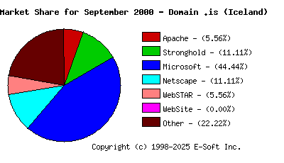 October 1st, 2000 Market Share Pie Chart