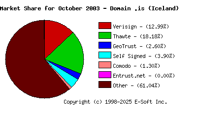 November 1st 2003 CA Market Share Pie Chart