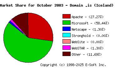 November 1st, 2003 Market Share Pie Chart