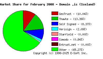 March 1st 2008 CA Market Share Pie Chart