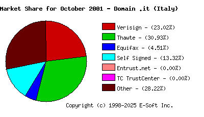 November 1st 2001 CA Market Share Pie Chart