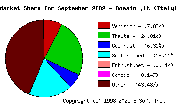 October 1st 2002 CA Market Share Pie Chart