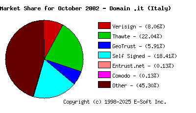 November 1st 2002 CA Market Share Pie Chart