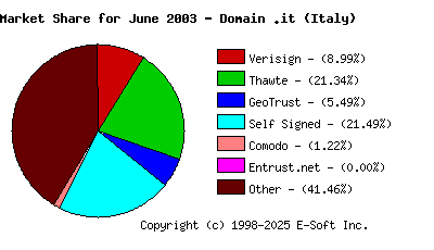 July 1st 2003 CA Market Share Pie Chart