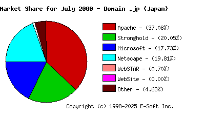 August 1st, 2000 Market Share Pie Chart