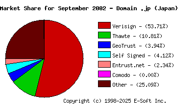 October 1st 2002 CA Market Share Pie Chart