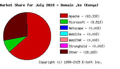 August 1st, 2019 Market Share Pie Chart