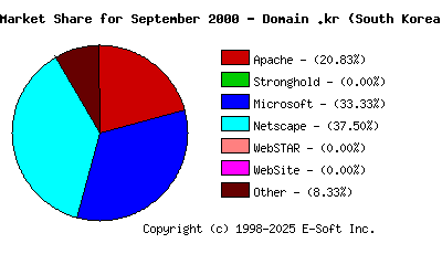 October 1st, 2000 Market Share Pie Chart