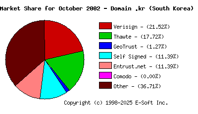 November 1st 2002 CA Market Share Pie Chart