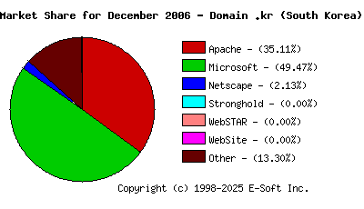 January 1st, 2007 Market Share Pie Chart