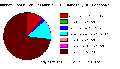 November 1st 2003 CA Market Share Pie Chart