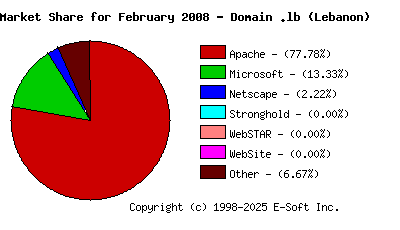 March 1st, 2008 Market Share Pie Chart