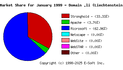 February 1st, 1999 Market Share Pie Chart