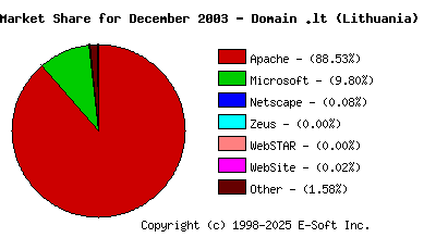 January 1st, 2004 Market Share Pie Chart