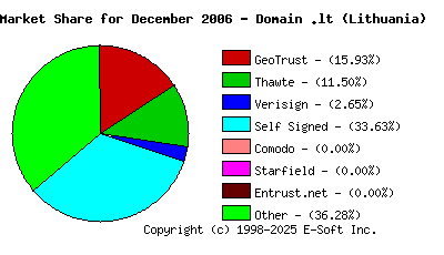 January 1st 2007 CA Market Share Pie Chart