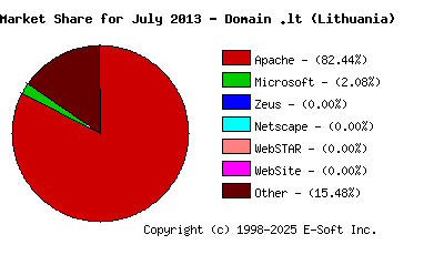 August 1st, 2013 Market Share Pie Chart