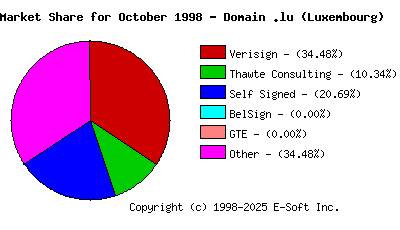 November 1st 1998 CA Market Share Pie Chart