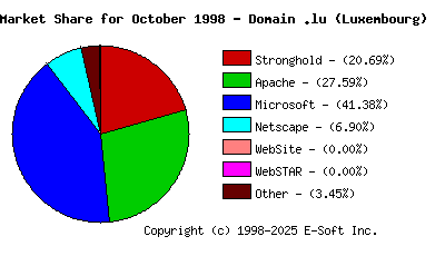 November 1st, 1998 Market Share Pie Chart