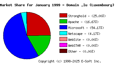 February 1st, 1999 Market Share Pie Chart