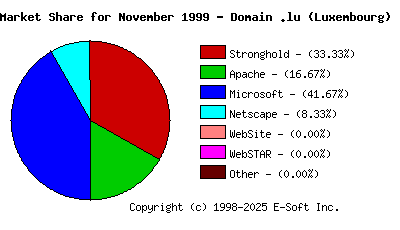 December 1st, 1999 Market Share Pie Chart