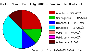 August 1st, 2000 Market Share Pie Chart