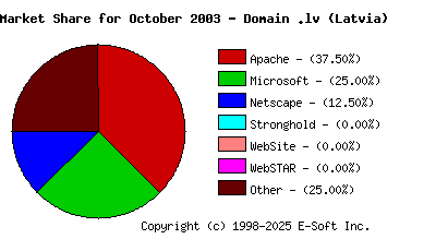 November 1st, 2003 Market Share Pie Chart