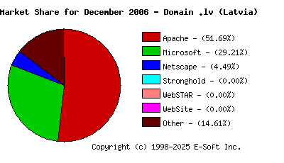 January 1st, 2007 Market Share Pie Chart