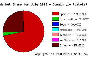 August 1st, 2013 Market Share Pie Chart