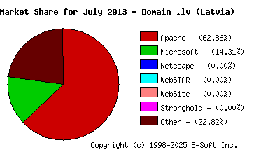 August 1st, 2013 Market Share Pie Chart