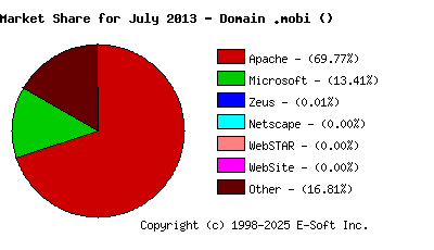 August 1st, 2013 Market Share Pie Chart