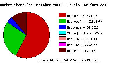 January 1st, 2007 Market Share Pie Chart