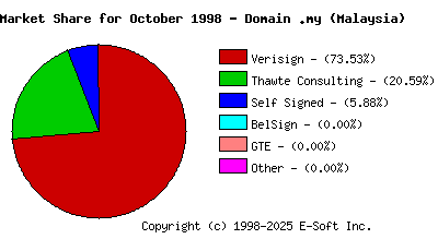 November 1st 1998 CA Market Share Pie Chart
