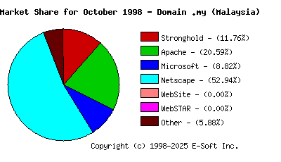 November 1st, 1998 Market Share Pie Chart