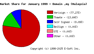 February 1st 1999 CA Market Share Pie Chart