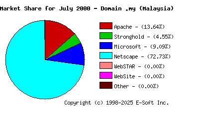 August 1st, 2000 Market Share Pie Chart