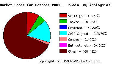 November 1st 2003 CA Market Share Pie Chart