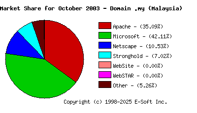 November 1st, 2003 Market Share Pie Chart